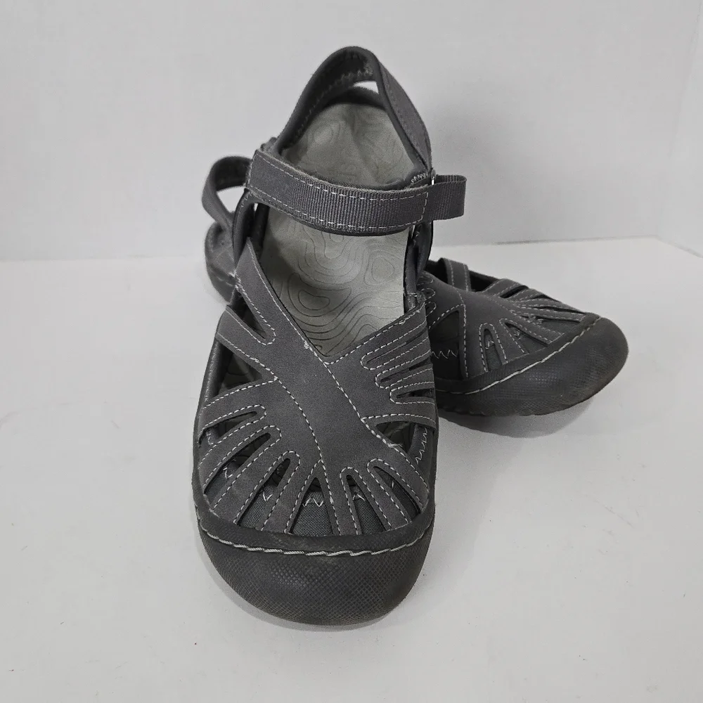 Mary Jane Style Gray Sandals